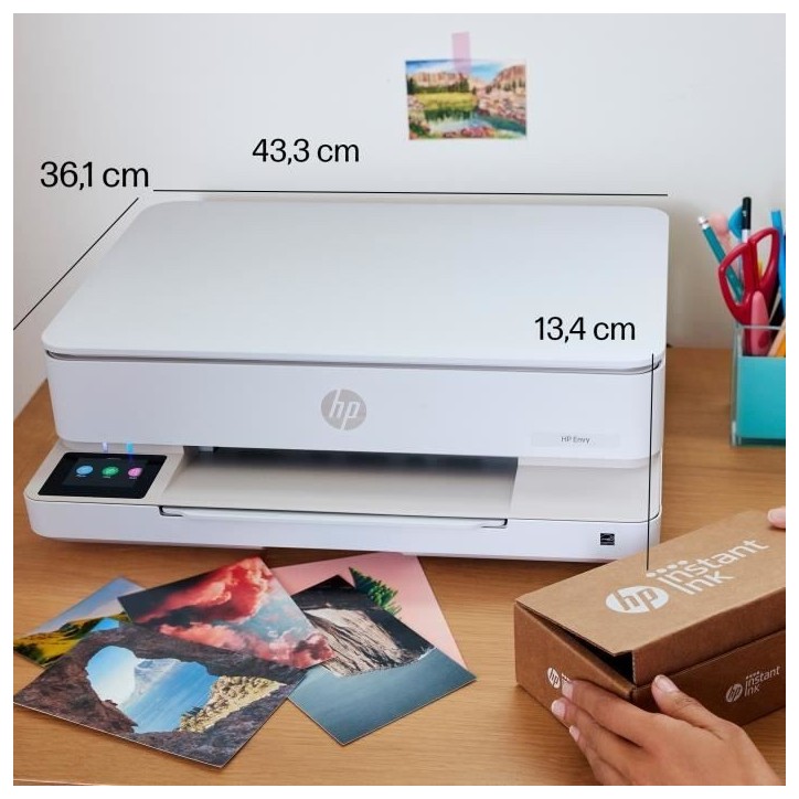 Imprimante tout-en-un HP Envy 6110e Jet d'encre couleur - Copie Scan - 3 mois d'Instant ink inclus avec HP+ Imprimante tout-en-un HP Envy 6110e Jet d'encre couleur - Copie Scan - 3 mois d'Instant ink inclus avec HP+