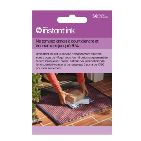 Carte prépayée Instant Ink HP - Abonnement livraison cartouches orig