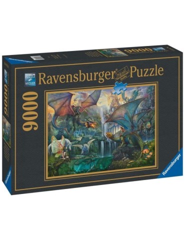 Puzzle 9000 pieces Ravensburger - La foret magique des dragons - Fantastique - Adulte