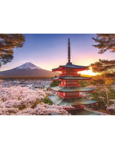 Puzzle 1000 pieces Cerisiers en fleurs du Mont Fuji - Ravensburger - Paysages