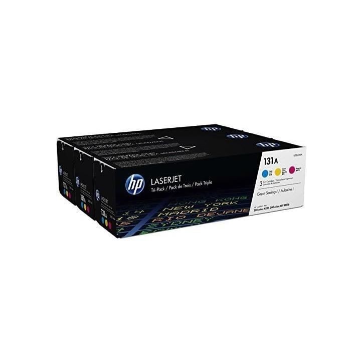 Cartouche de toner HP 131A - Pack de 3 couleurs authentiques LaserJet pour HP LaserJet Pro 200 Color M251/M276 Cartouche de toner HP 131A - Pack de 3 couleurs authentiques LaserJet pour HP LaserJet Pro 200 Color M251/M276