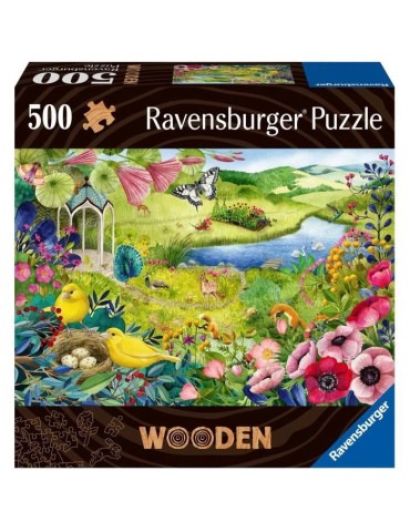 Puzzle en bois - Rectangulaire - 500 pcs - Jardin de la nature - Ravensburger - Adulte