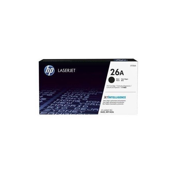 Cartouche de toner noir HP 26A authentique pour HP LaserJet Pro M402/MFP M426