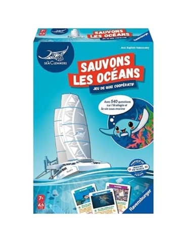The SeaCleaners - Sauvons les Océans - Jeu de quizz - de 1 a 4 joueurs a partir de 7 ans - Enfant et parents - 20979 - Ravensbu