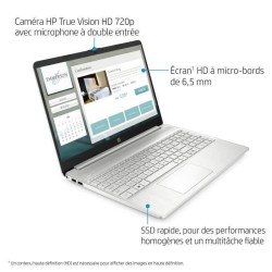 PC Portable HP 15s-eq2090nf - Windows 11 - 15,6 FHD - Ryzen 7-5700U -