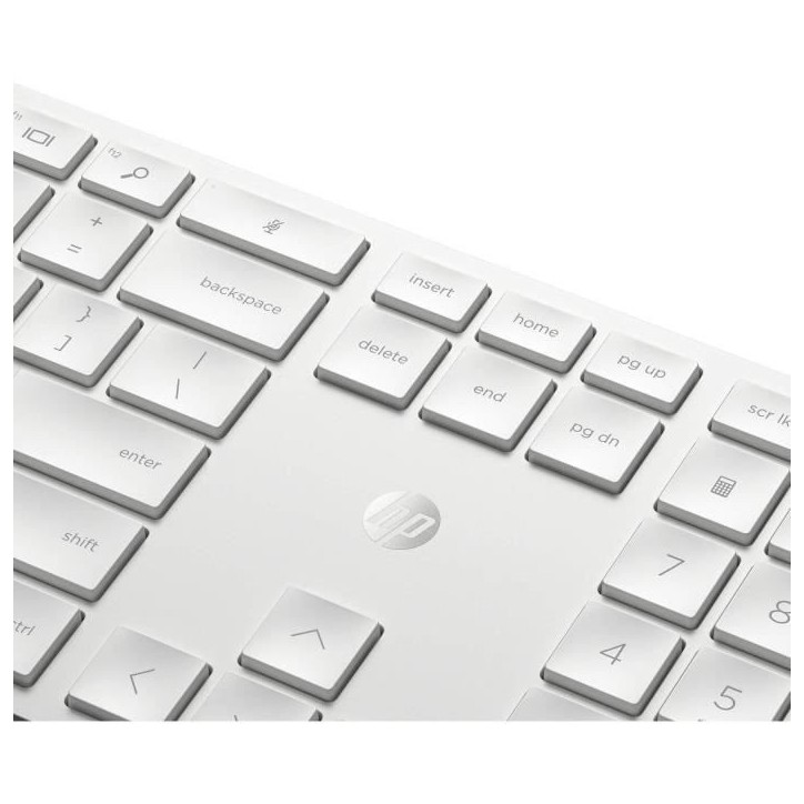 Ensemble Clavier Souris sans fil HP 650 - AZERTY - Blanc Ensemble Clavier Souris sans fil HP 650 - AZERTY - Blanc