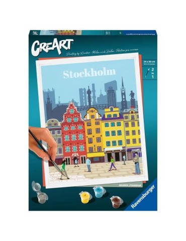 Puzzle CreArt - Ravensburger - Stockholm - 24x30cm - Multicolore - Pour Enfant a partir de 12 ans