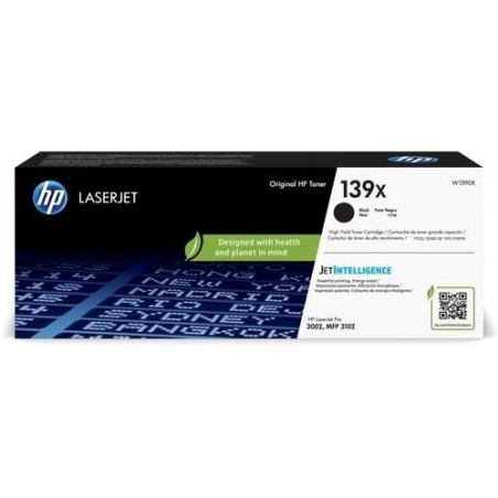 HP 139X Cartouche de Toner noir authentique (W1390X) grande capacité pour HP LaserJet Pro 3001/3002/3003/3004/3101/3102/3103/31