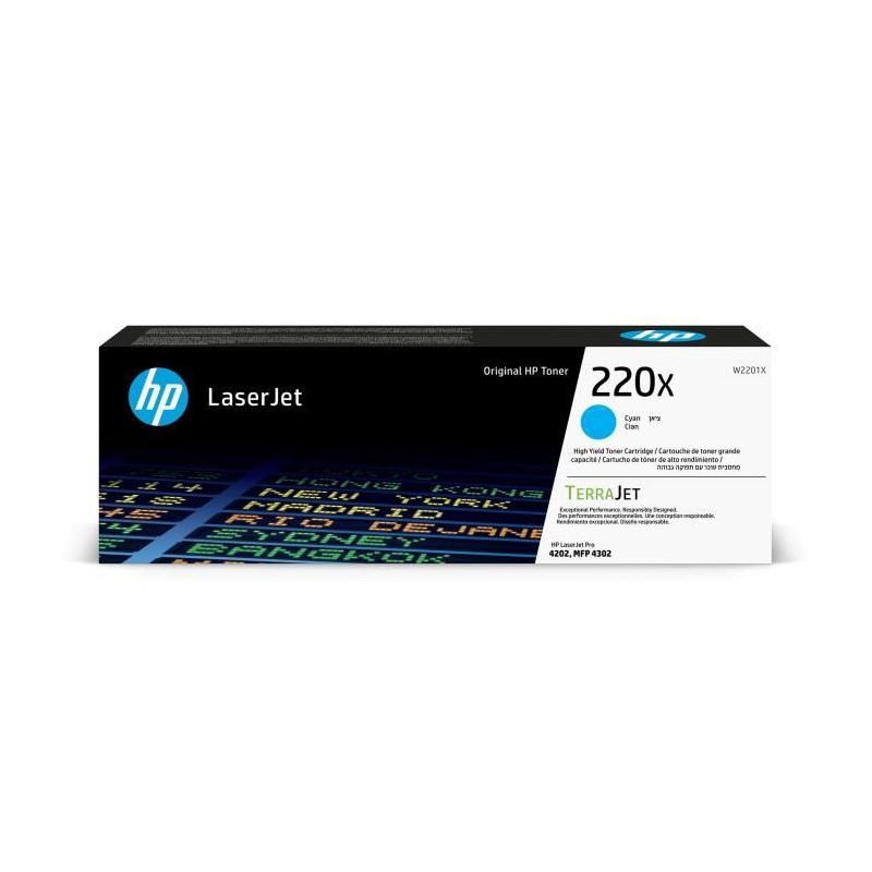 Cartouche de Toner - HP - 220X - Cyan - Grande capacité - Compatible Cartouche de Toner - HP - 220X - Cyan - Grande capacité - Compatible