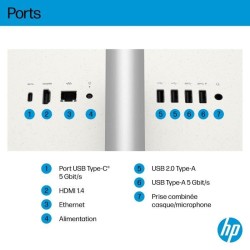 PC Tout-en-un HP 27-cr0008nf - Windows 11 - 27 FHD IPS - Core i5-1335U