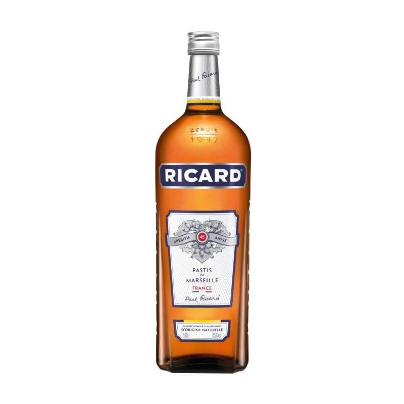 Ricard - Pastis de Marseille - Apéritif anisé - 45,0% Vol. - 150cl Ricard - Pastis de Marseille - Apéritif anisé - 45,0% Vol. - 150cl