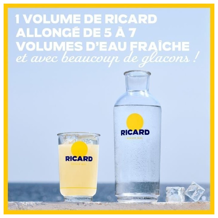 Ricard - Pastis de Marseille - Apéritif anisé - 45,0% Vol. - 150cl