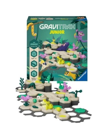 Gravitrax Junior - Starter Set My Jungle 97 pieces - Circuit de billes - Jeu de construction créatif - Ravensburger - Des 3 ans
