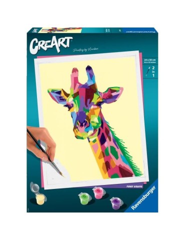 Kit de peinture par numéro adulte Ravensburger CreArt grand format Girafe