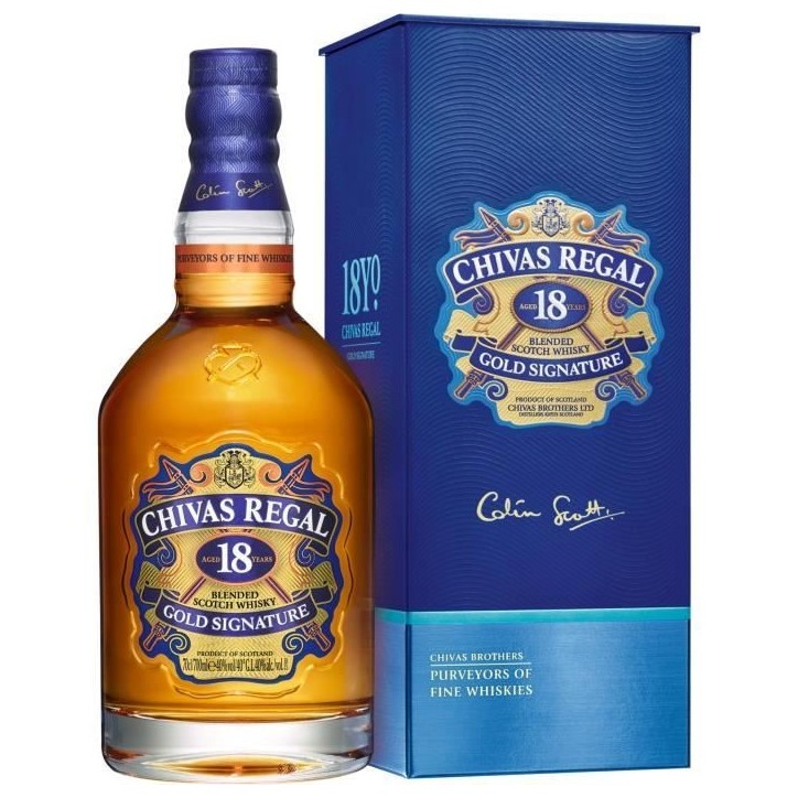 Chivas Regal - 18 ans - Whisky Ecossais - 40,0% Vol. - 70cl