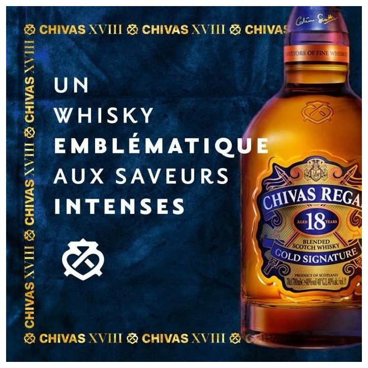 Chivas Regal - 18 ans - Whisky Ecossais - 40,0% Vol. - 70cl
