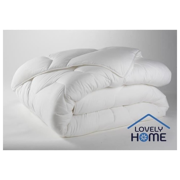 Couette tempérée 350gr/m² antiacariens LOVELY HOME - 220 x 240 cm - Blanc Couette tempérée 350gr/m² antiacariens LOVELY HOME - 220 x 240 cm - Blanc