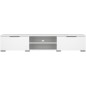 Meuble TV - MATCH - Blanc laqué brillant - 2 tiroirs, une niche - 172,7 x 39,9 x 33,1 cm