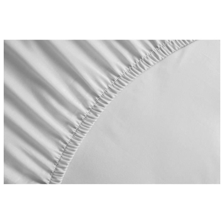 LOVELY HOME Drap Housse 100% coton 140x190x30 cm blanc LOVELY HOME Drap Housse 100% coton 140x190x30 cm blanc