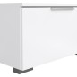 Meuble TV - MATCH - Blanc laqué brillant - 2 tiroirs, une niche - 172,7 x 39,9 x 33,1 cm