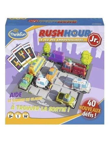 Rush Hour Junior - Ravensburger - Casse-tete Think Fun - 40 défis 4 niveaux - A jouer seul ou plusieurs des 5 ans - Français i
