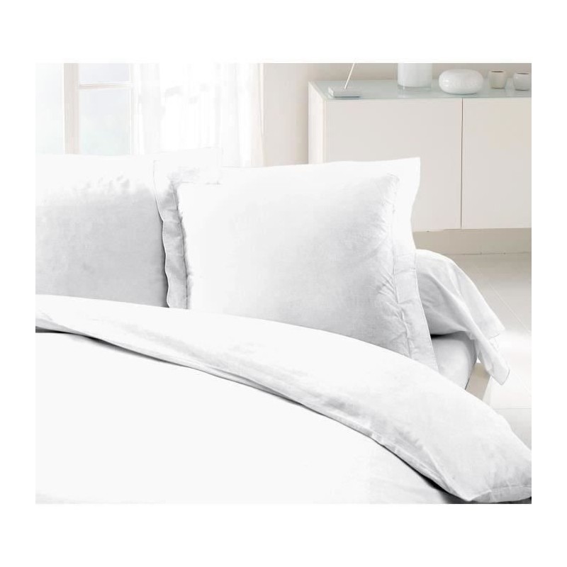 LOVELY HOME Lot de 2 Taies d'Oreillers 100% coton 63x63 cm blanc LOVELY HOME Lot de 2 Taies d'Oreillers 100% coton 63x63 cm blanc