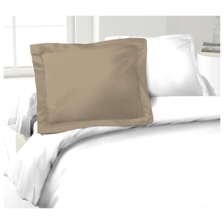 LOVELY HOME Lot de 2 Taies d'Oreillers 100% coton 50x70 cm - Beige LOVELY HOME Lot de 2 Taies d'Oreillers 100% coton 50x70 cm - Beige