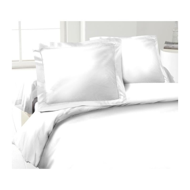LOVELY HOME Lot de 2 Taies d'Oreillers 100% coton 50x70 cm - Blanc LOVELY HOME Lot de 2 Taies d'Oreillers 100% coton 50x70 cm - Blanc