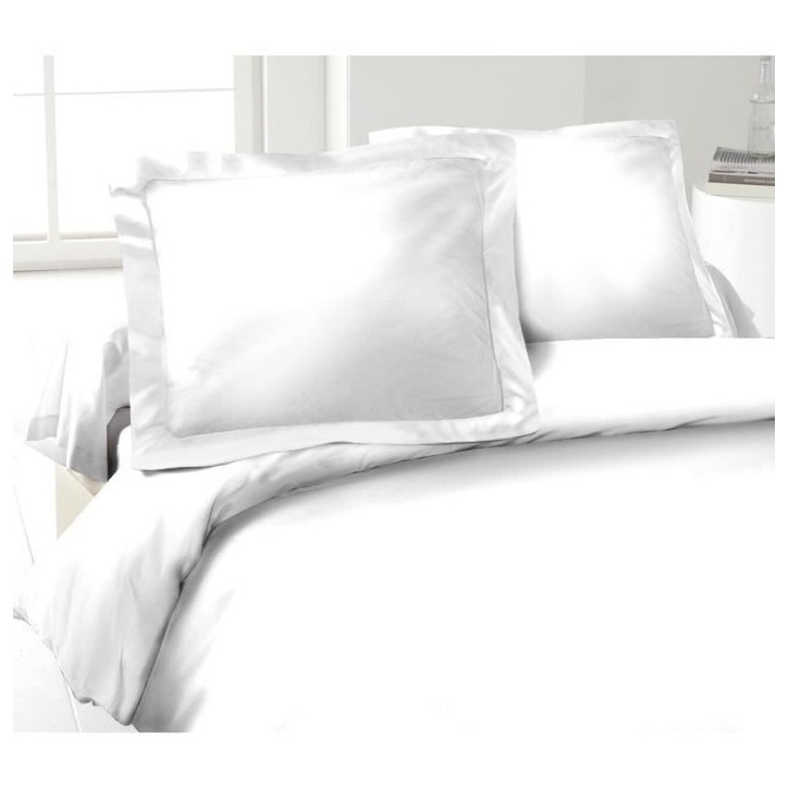 LOVELY HOME Lot de 2 Taies d'Oreillers 100% coton 50x70 cm - Blanc LOVELY HOME Lot de 2 Taies d'Oreillers 100% coton 50x70 cm - Blanc