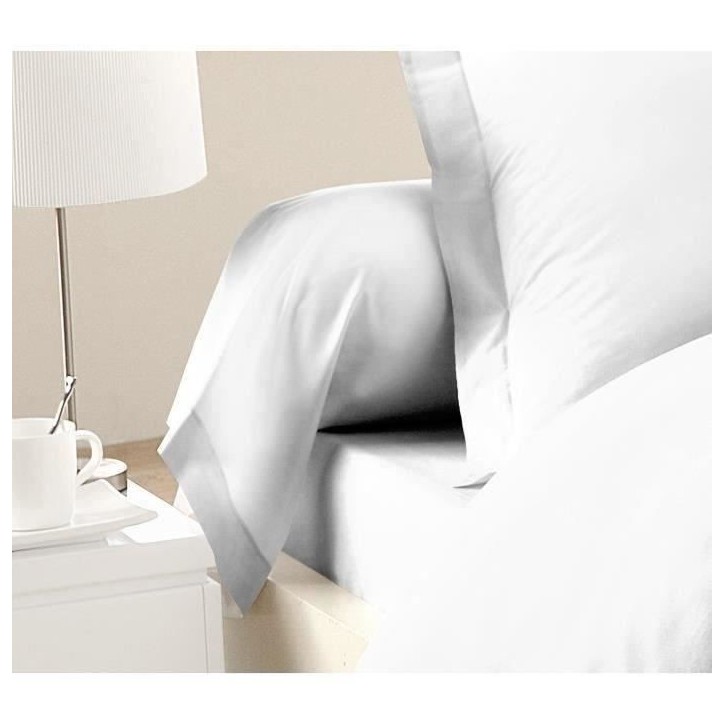 LOVELY HOME Lot de 2 Taies de Traversin 100% coton 85x185 cm - Blanc LOVELY HOME Lot de 2 Taies de Traversin 100% coton 85x185 cm - Blanc