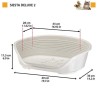 Panier-Corbeille SIESTA DELUXE Taille 8 - 82*59,5*25 cm -Blanc -FERPLA