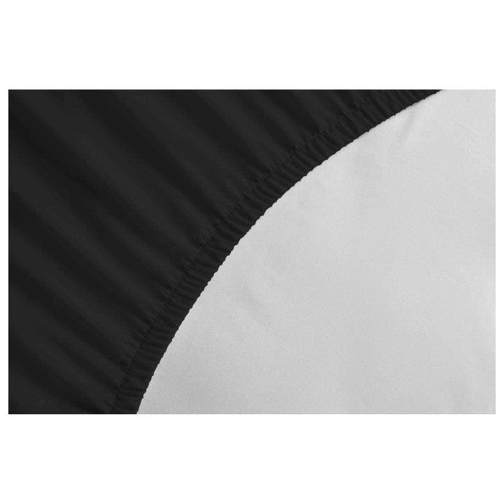 LOVELY HOME Drap Housse 100% Coton 140x190cm - Bonnet 35cm - Noir LOVELY HOME Drap Housse 100% Coton 140x190cm - Bonnet 35cm - Noir