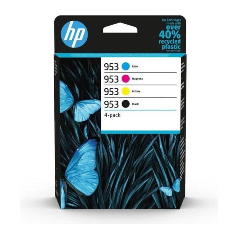 HP 953 Pack de 4 cartouches d'encre noire, cyan, jaune et magenta auth HP 953 Pack de 4 cartouches d'encre noire, cyan, jaune et magenta auth