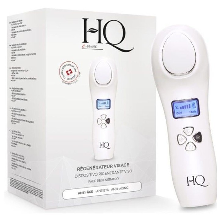 Rajeunisseur de visage anti-âge HQ - Sans fil - Batterie lithium 800 mAh - Blanc Rajeunisseur de visage anti-âge HQ - Sans fil - Batterie lithium 800 mAh - Blanc