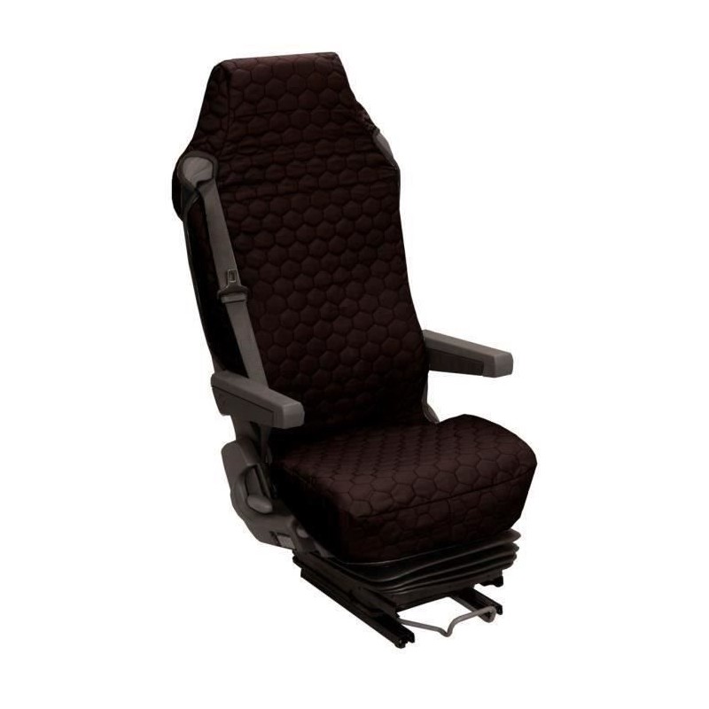 Housse Universelle pour Siege Camion Coton Matelassé Noir Housse Universelle pour Siege Camion Coton Matelassé Noir