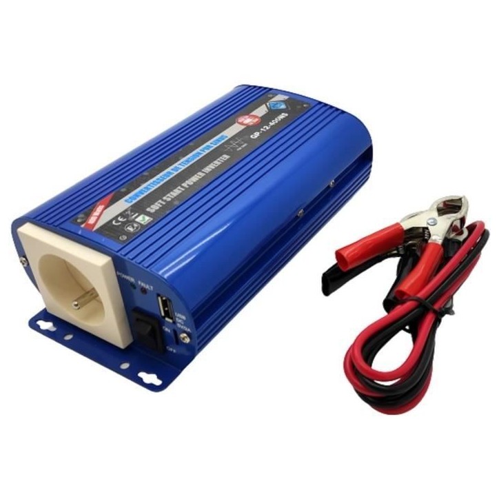 HTC EQUIPEMENT - Convertisseur de tension 12/220V 400W pure sinus HTC EQUIPEMENT - Convertisseur de tension 12/220V 400W pure sinus