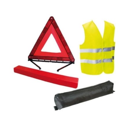 Pack sécurité - HTC EQUIPEMENT - Jeunes conducteurs - 1 gilet de sécurité + 1 triangle, 1 transmetteur fm, 1 disque électro