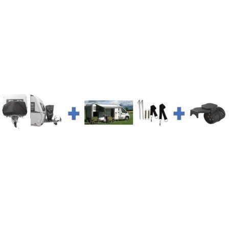 Pack départ camping - HTC EQUIPEMENT - Incluant : 1 housse pour 2 vé