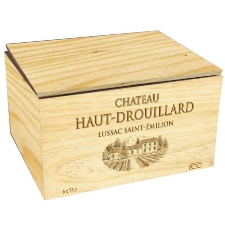 Château Haut-Drouillard 2016 Lussac Saint-Emilion - Vin rouge de Bordeaux + Caisse bois