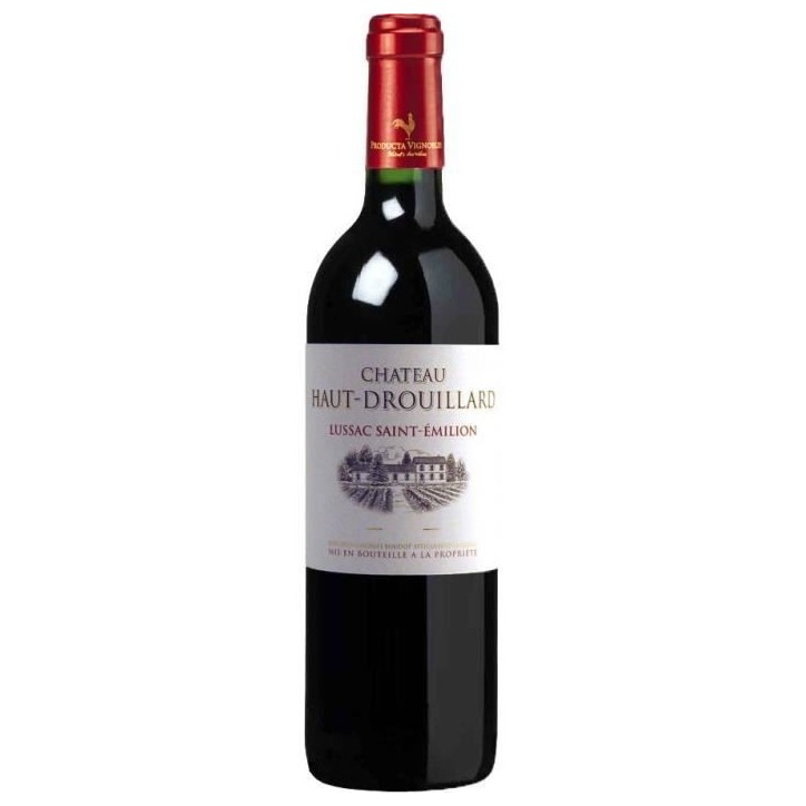 Château Haut-Drouillard 2016 Lussac Saint-Emilion - Vin rouge de Bordeaux + Caisse bois