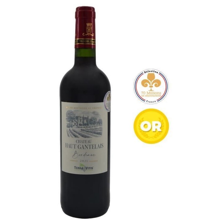 Château Haut Gantelais 2021 Bordeaux Supérieur - Vin rouge du Sud-Ouest