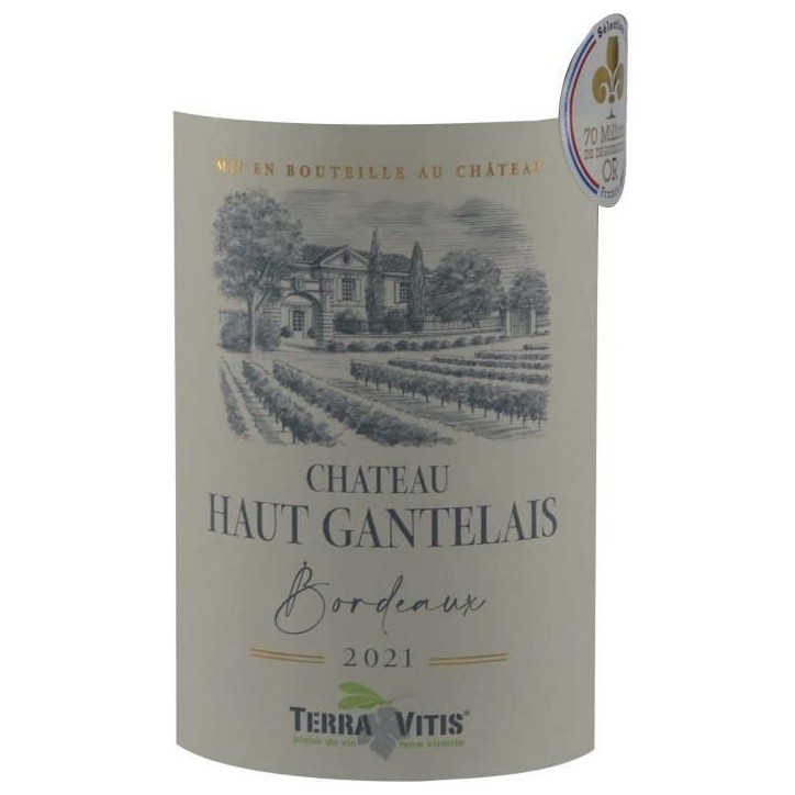 Château Haut Gantelais 2021 Bordeaux Supérieur - Vin rouge du Sud-Ouest