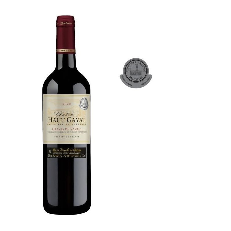 Château Haut Gayat 2019 Graves de Vayres - Vin rouge de Bordeaux Château Haut Gayat 2019 Graves de Vayres - Vin rouge de Bordeaux
