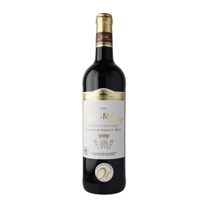 Club des Sommeliers 2020 Haut-Médoc - Vin rouge de Bordeaux Club des Sommeliers 2020 Haut-Médoc - Vin rouge de Bordeaux