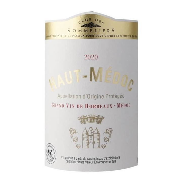Club des Sommeliers 2020 Haut-Médoc - Vin rouge de Bordeaux