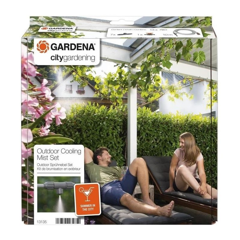 Kit brumisateur pour terrasses et balcons GARDENA - Débit max 13l/h - Kit brumisateur pour terrasses et balcons GARDENA - Débit max 13l/h -