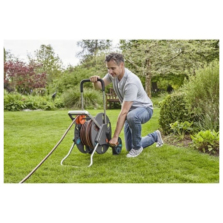 Dévidoir sur roues GARDENA CleverRoll L - Adapté grand jardin - Garantie 5 ans