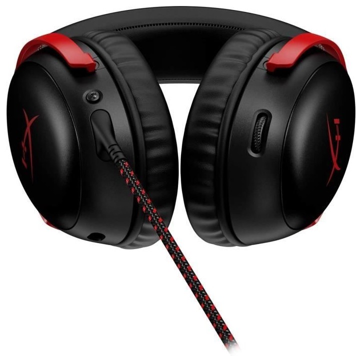 Casque Gamer Filaire - HyperX Cloud III - pour PC & console - Noir/Rouge Casque Gamer Filaire - HyperX Cloud III - pour PC & console - Noir/Rouge