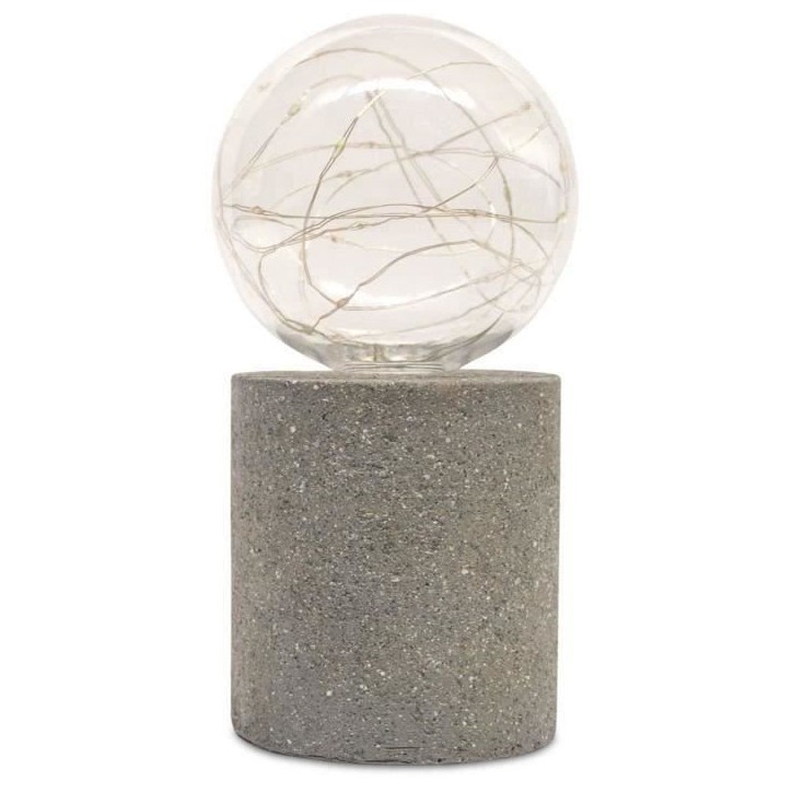 Lampe de table solaire - GARDEN ID Nordic Light - Ø10 h19 cm - Autonomie 6 a 8h - Bouton on/off - Pile AAA rechargeable Lampe de table solaire - GARDEN ID Nordic Light - Ø10 h19 cm - Autonomie 6 a 8h - Bouton on/off - Pile AAA rechargeable