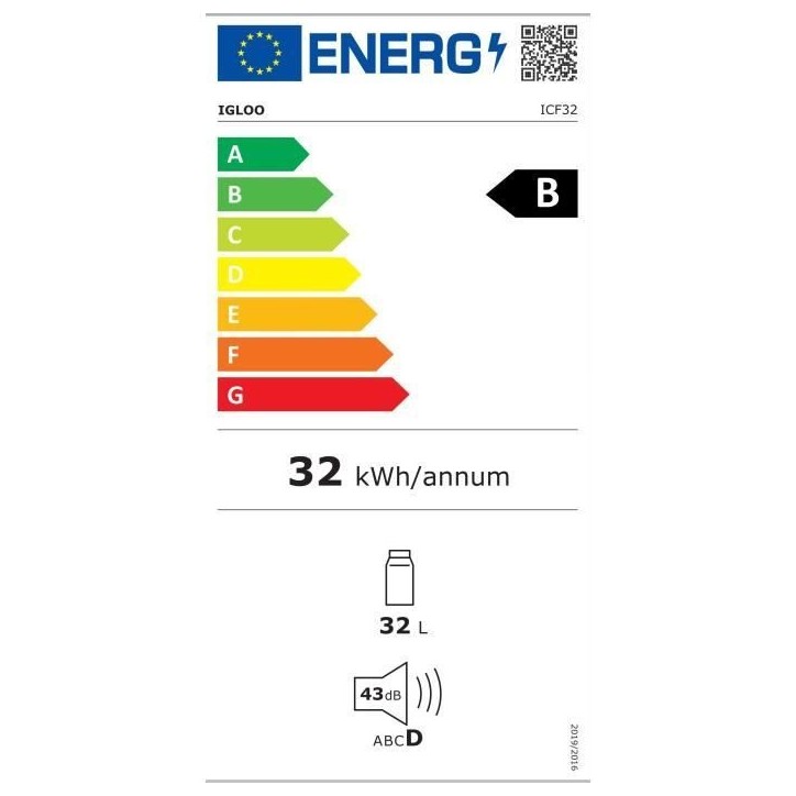 Glaciere électrique - IGLOO- ICF32 - 240 V - Bleu - 31 L